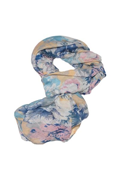 OEM Esarfa trendy design floral multicolor nuante roz-albastru-galben
