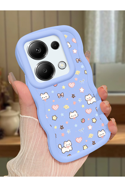 ucuc Redmi Note 13 Pro 4G Uyumlu Mavi Silikon Kılıf Kamera Korumalı Darbe Emi...