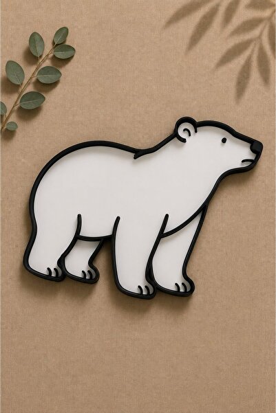 OEM Tavă senzorială cu tematică urs polar, joc Montessori cu sfaturi deschise, cadou pentru copii 20 x 16 cm