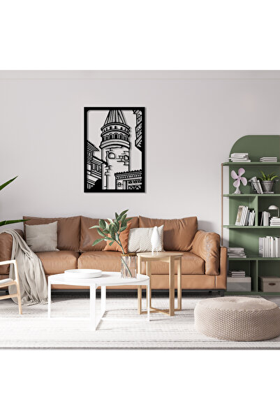 55x70 cm Galata Kulesi Metal Duvar Dekoru | Modern Metal Tablo | 1,5 mm Çelik