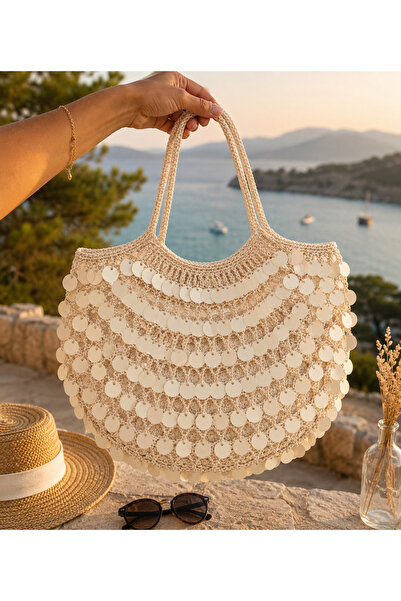 ARTTMACRAME Women's Hand Knitted Bag