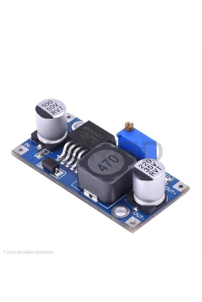 eğiteklab LM2596 Ayarlanabilir Voltaj Düşürücü Regülatör Kartı (4-35V ile 1.2...