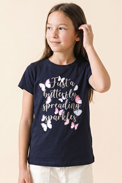 R&B Printed T-Shirt with Crew Neck and Short Sleeves