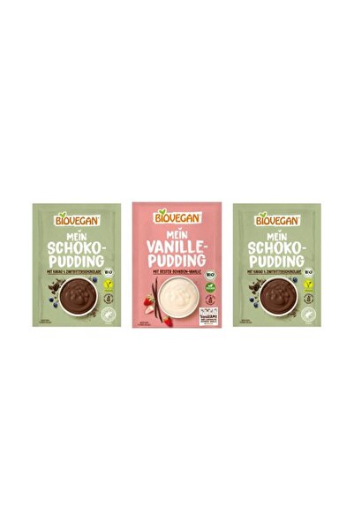 Biovegan Pachet Budinci Bio: 2x Budincă Bio de Ciocolată 55g + Budincă Bio de...