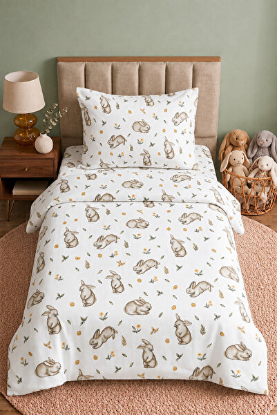 MORE HOME Muslin Baby Bedding Set |   100% Cotton |   Rabbit Pattern
