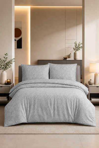 Menderes Home Cotton Collection Chale Flannel Single Duvet Cover Set 160X220 ...