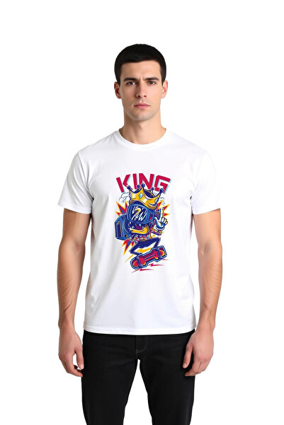 PayBuy تي شيرت رجالي مطبوع بتصميم كاريكاتوري من King Cartoon