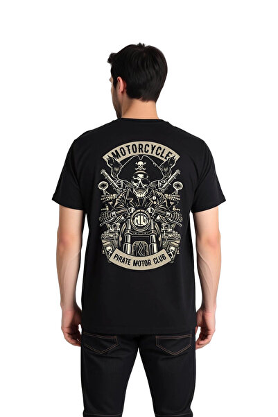 PayBuy Ανδρικό μπλουζάκι με στάμπα Motorcycle Pirate Motor Club