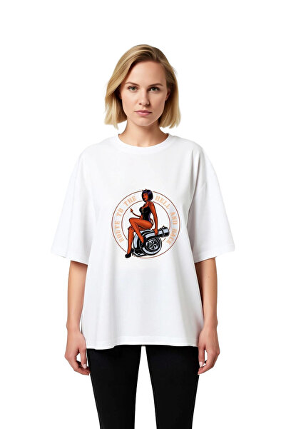 PayBuy Women's Oversize Motorcycle Printed T-Shirt Journey to Hell Themed Rel...