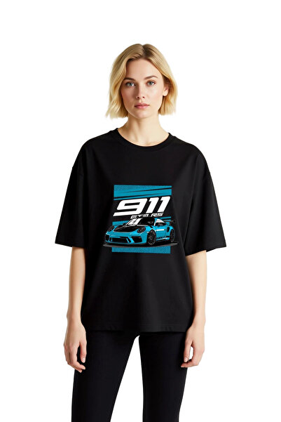 PayBuy Women's Oversize Sports Car Printed T-Shirt Retro Design Relaxed Fit C...