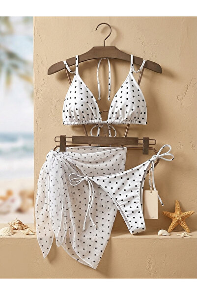 BF Bikini Fashion Puantiy Beach Bikini Pareo Set