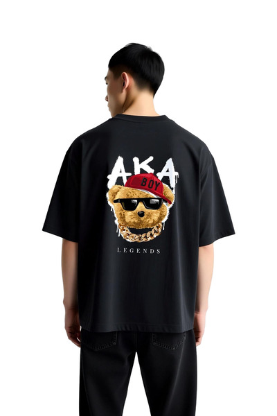 PayBuy Boy Cartoon Bear Printed Men's Oversize T-Shirt