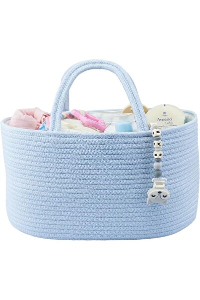 XUANGUO Baby Diaper Caddy Organizer Cotton Rope Nursery Storage Bin Basket Po...