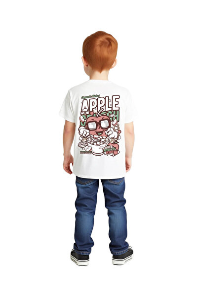 PayBuy Kids T-Shirt Organic Apple Cereal Print Retro Cereal Design Nostalgic ...