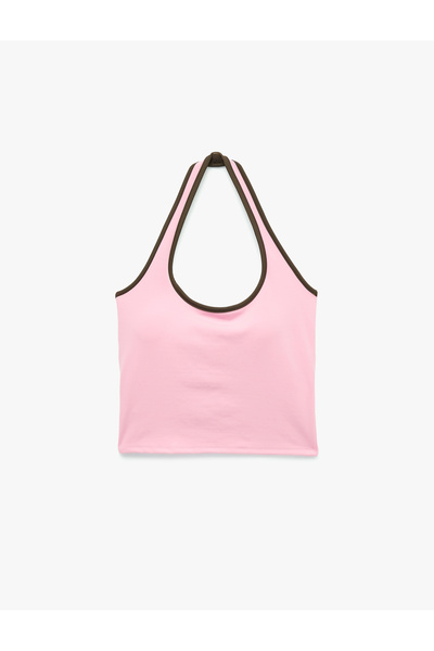 Koton Slim Fit Halter Yaka Kolsuz Biyeli Spor Atlet