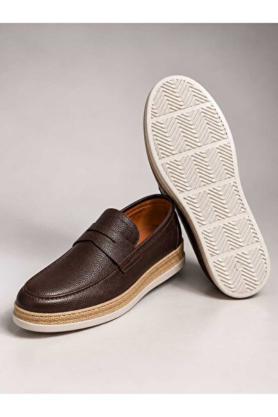 oktay kundura Brown Genuine Leather Poly Sole Men's Shoes B710