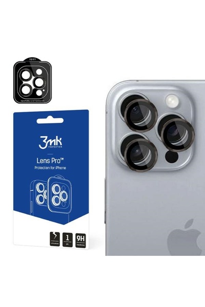 3MK Προστασία Φακού Pro iPhone 16 Pro/ 16 Pro Max Γκρι Τιτανίου