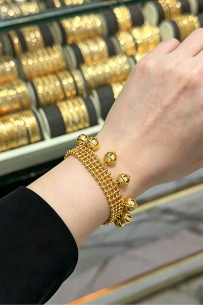 ALZAHR Multi-layer woven bell bracelet for women—an ideal accessory for Eid f...