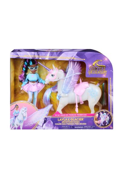 Unicorn Academy Комплект  "Магията на скъпоценните камъни " - Кукла Лейла и Е...