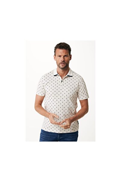 MEXX Fashion Ανδρικό T-shirt Κοντομάνικο Polo Off White