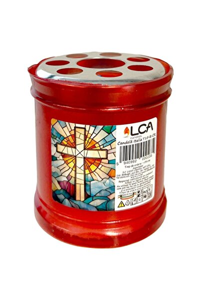 LCA Set 9 x Candela Rosie cu Capac Anti-Vant