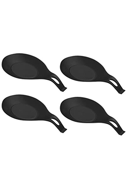 STARSTAR Four-piece silicone spoon holder set in black