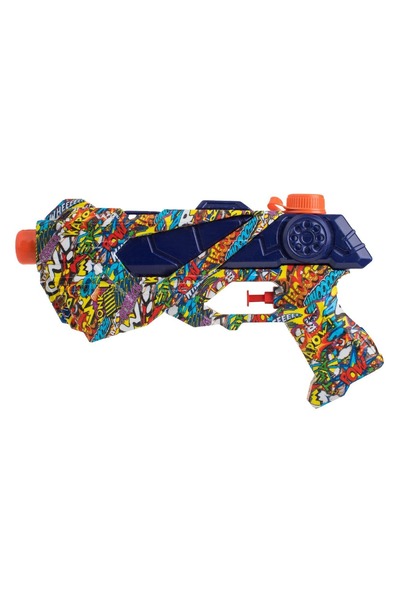 OEM Pistol cu apă Graffiti, jucărie din plastic de 23 cm - Albastru cu design...