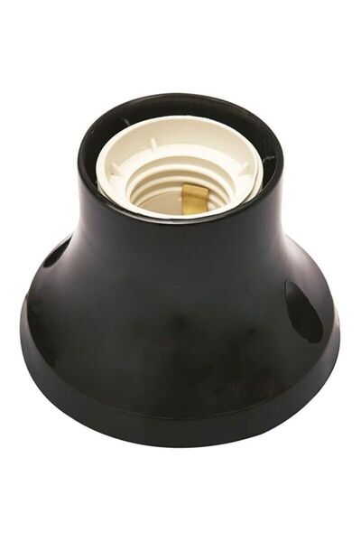 STARSTAR E27 straight-bottom socket black.