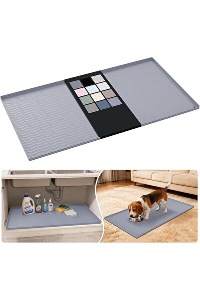 GENERAL URMONA Waterproof Silicone Under Sink Mat Shelf Liner for Kitchen and...