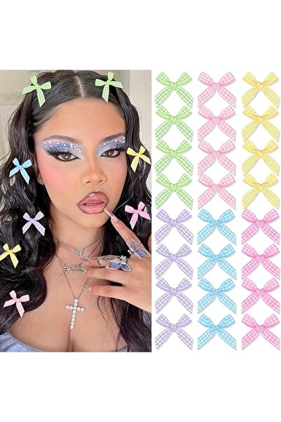 AZONEE 20 Pcs Mini Rhinestone Flower Hair Clips Cute White Pearl Hair Pins Sm...