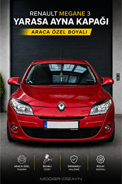ModGR-Dizayn RENAULT MEGANE 3 ARACA ÖZEL BOYALI YARASA AYNA KAPAĞI A+ ALV KIR...