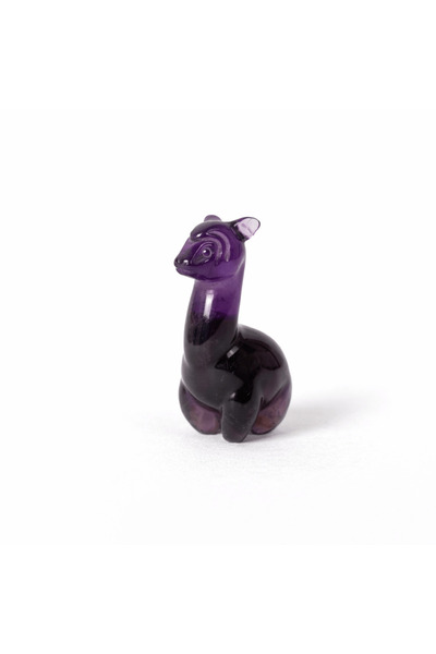 craftmystic Figurina Lama din Ametist - Simbol al Calmului si Protectiei Spir...