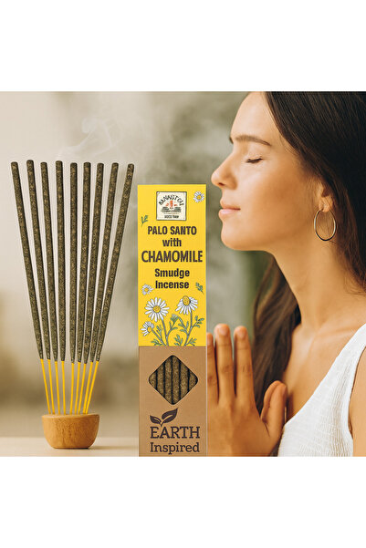 craftmystic Betisoare parfumate Smudge Earth Inspired - Chamomile & Palo Sant...