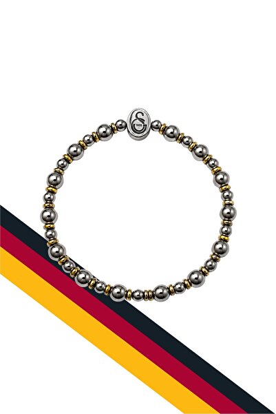 Galatasaray Natural Stone Steel Logo Bracelet