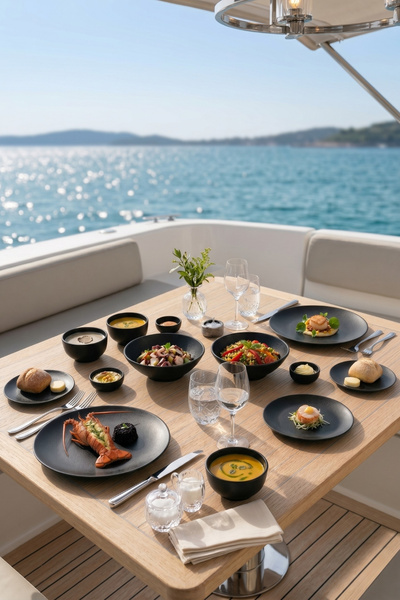 Happy Chef Obsidian 8 Parça Yemek Takımı, Çanta Hediyeli, Thermoset Melamin