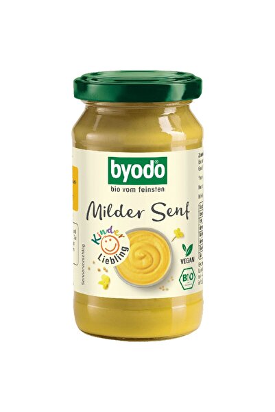 Byodo Muștar fin, la gustul copiilor, fără gluten, bio, 200ml