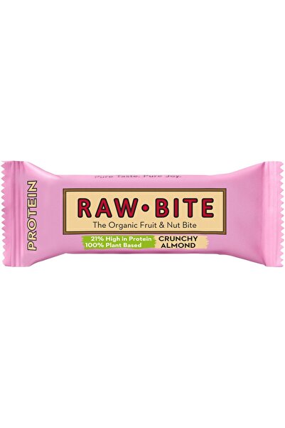 raw bites Baton proteic din fructe și nuci, cu migdale crocante, organic, făr...