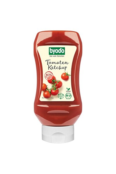 Byodo Ketchup de roșii în sticlă, fără gluten, organic, 300ml