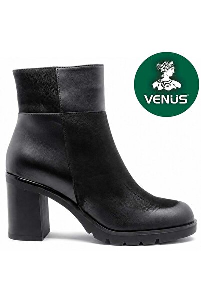 Venüs حذاء نسائي بكعب عالٍ من الجلد الطبيعي من Vandolina باللون الأسود
