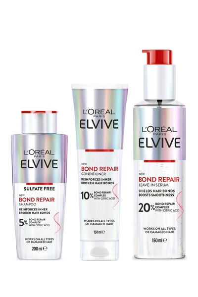 ELSEVE Elvive Bond Repair Şampuan 200 ml + Saç Kremi 150 ml + Leave-In Serum ...