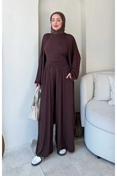 MODA VEDAT Ženski trostruki set od viskozne tkanine -0750