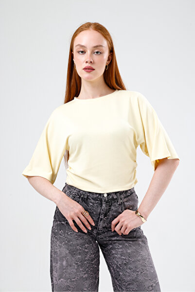 Madame QAN's Crew Neck Ultra Soft Lycra Fabric Basic T-Shirt & Bodysuit with ...