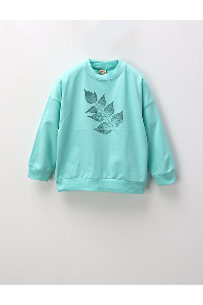MiniKids Bluza Sweet Leaf, turcoaz
