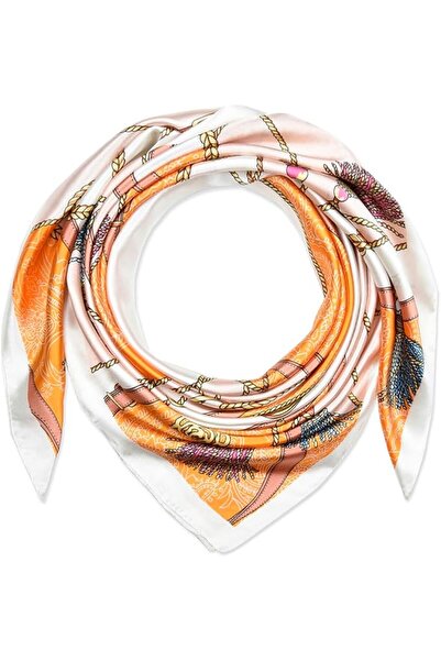 GENERAL corciova 35 x 35 Large Square Hair Scarf for Women Silk Like Curly He...