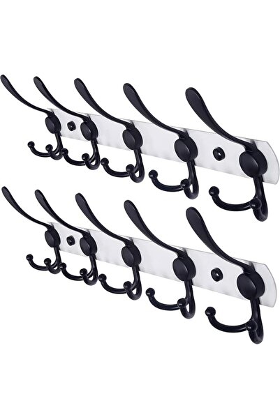 GENERAL Dseap Coat Rack Wall Mounted - 5 Tri Hooks, Heavy Duty, Stainless Ste...