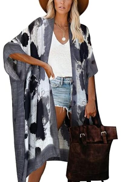 Moss Rose Women's Beach Cover up Swimsuit Kimono Cardigan with Bohemian Flora...