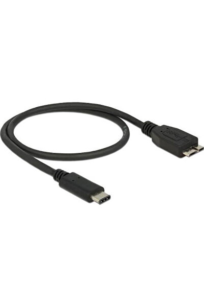 DELOCK Καλώδιο USB 3.1 USB-C Αρσενικό - Micro USB-B Μαύρο 0,5μ 83676