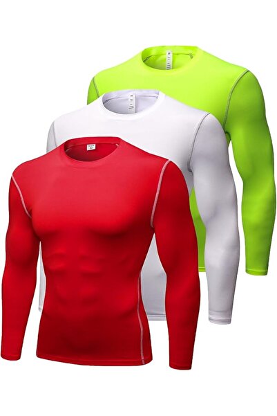 GENERAL Men's Compression Shirts Long Sleeve Athletic Workout Tops Gym Unders...