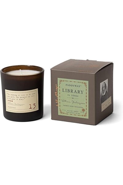 PADDYWAX شمعة معطرة من شمع الصويا من مجموعة مكتبة وليم شكسبير، 6.5 أونصة، برا...