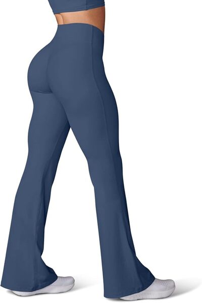 GENERAL HEGALY Women's Flare Yoga Pants - Crossover Flare Leggings Buttery So...